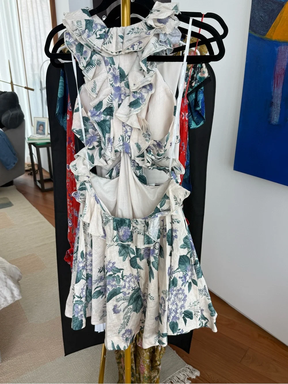 Zimmerman Cassia Ruffle Mini Dress size 1 - Picture 4 of 4